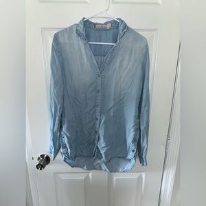 Size Small Chelsea & Violet Denim Button Down Shirt - ultra soft and gently worn